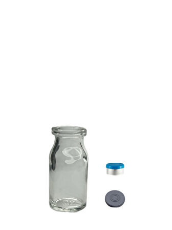 8ml  penisilin şişesi aşı kapak, flipoff kapak, şeffaf şişe, medikal şişe, 24 adet