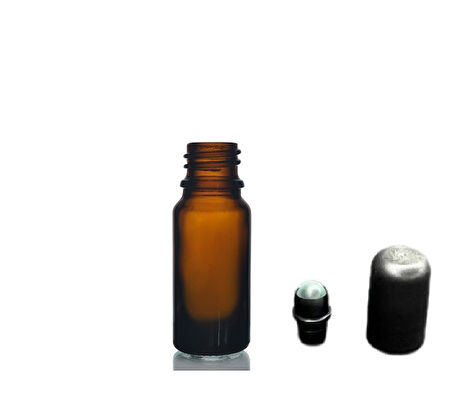 10ml kahverengi cam şişe roll-on şişe, 12 adet, bilye başlıklı şişe, cam şişe, roll-on şişesi, amber şişe