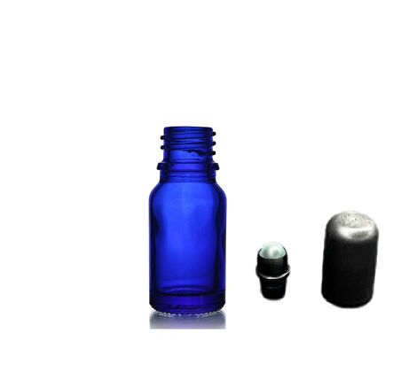 10ml mavi cam şişe roll-on şişe, 12 adet, bilye başlıklı şişe, cam şişe, roll-on şişesi