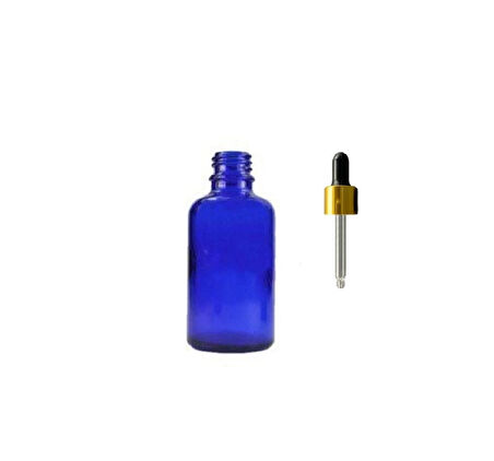 20ml mavi cam damlalıklı şişe, sarı kapak siyah emzik, 12 adet, Ecza şişesi, Damlalıklı şişe, propolis şişesi, damlatmalı şişe, saç serum şişesi, ecza şişesi