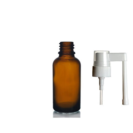 30ml kahverengi ağız spreyi başlıklı cam şişe,12 adet, ağız spreyi şiesi, cam şişe, medikal şişe