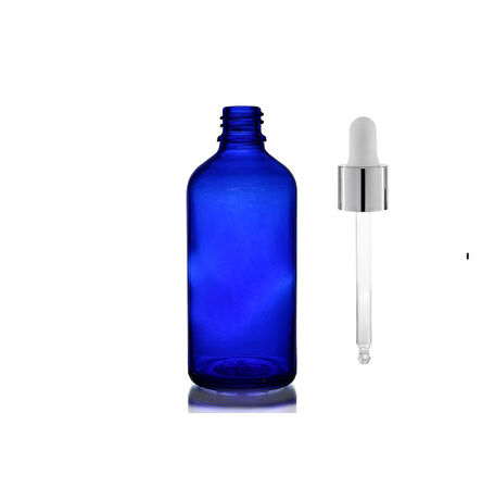 30ml mavi cam damlalıklı, 24 adet, Gümüş Kapak Beyaz Emzik, Ecza şişesi, Damlalıklı şişe, propolis şişesi, damlatmalı şişe, saç serum şişesi, ecza şişesi