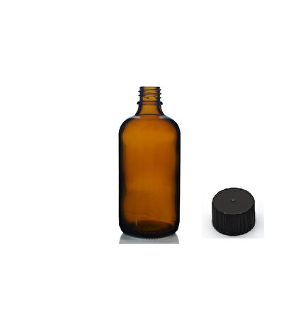 50ml kahverengi cam şişe düz kapaklı, 12 adet, cam şişe, esans şişesi, yağ şişesi, kozmetik şişesi