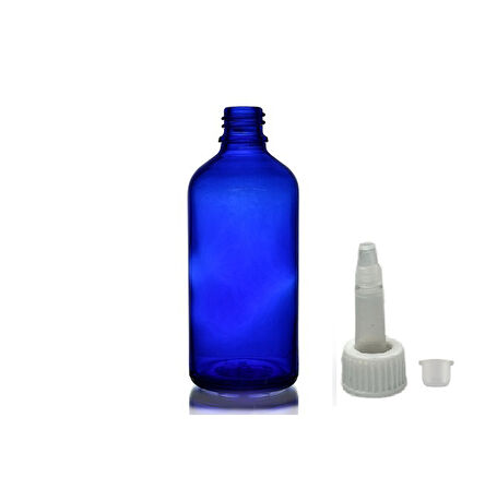 50ml mavi cam şişe getamisin kapak, 12 adet, plastik üstten damlalıklı şişe, damlatmalı şişe, damlatıcı şişe