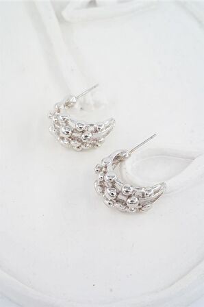 Kadın Özel Tasarım 2 cm Bubble Küpe