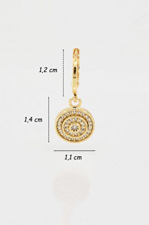 Kadın Kendi Tarzını Oluştur Zirkon Taşlı Oval Model 1 Adet Küpe