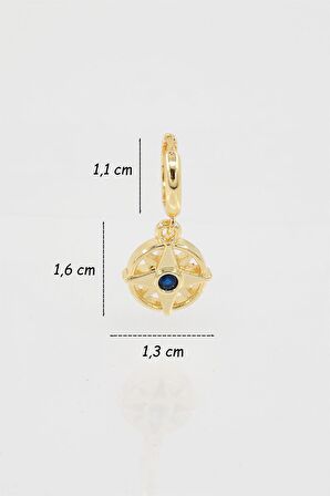 Kadın Kendi Tarzını Oluştur Zirkon Taşlı Kuzey Yıldızı Figürlü 1 Adet Küpe