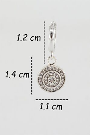 Kadın Kendi Tarzını Oluştur Zirkon Taşlı Oval Model 1 Adet Küpe