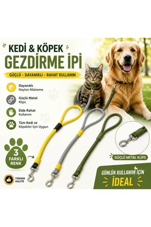 Kedi ve Köpek Gezdirme Halatı