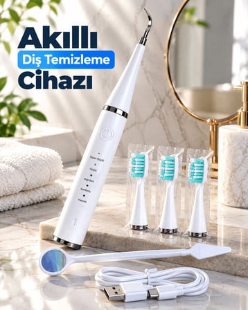 Şarjlı Akıllı Diş Temizleme Cihazı 5 Farklı Temizleme Modlu Hassas Bakım Cihazı