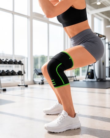 Spor Dizlik Ayarlanabilir Destek Bantlı Nefes Alabilen Örme PRTBANDAJLIDIZLIK-3