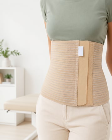 Abdominal Doğum Sonrası Korse 26 cm Geniş 4 Kademeli Cırtlı Ayarlanabilir