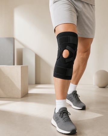 Açık Patella Diz Destekliği Ayarlanabilir Cırtlı Ligament Destekli