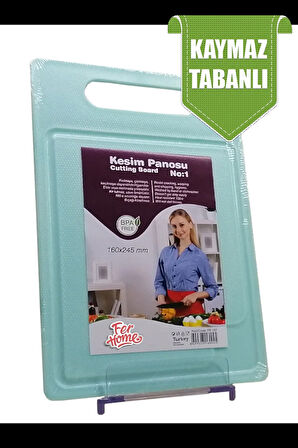 Kesme Tahtası Kaydırmaz Plastik Kesme Sunum Tahtası Pratik Kesim Panosu 160x245 Mm TOPTANBULURUM-FR-107