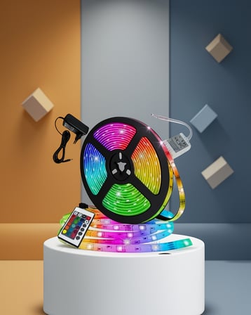 Uzaktan Kumandalı RGB LED Şerit Esnek 2M