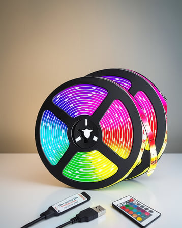 Şerit Led 10 Metre Sese Duyarlı USB Beslemeli