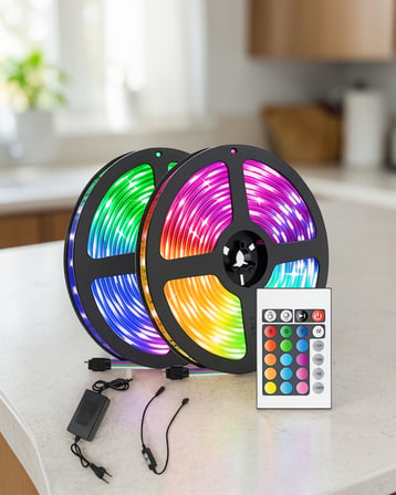 RGB Işıklı Şerit LED 10 Metre Kumandalı UCZ10MŞERİTLED3-1