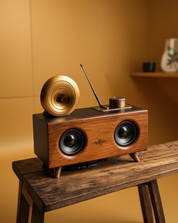 Retro Tasarımlı Bluetooth Hoparlör 90 dB