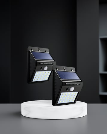 Güneş Enerjili Hareket Sensörlü Duvar Lambası 40 LED