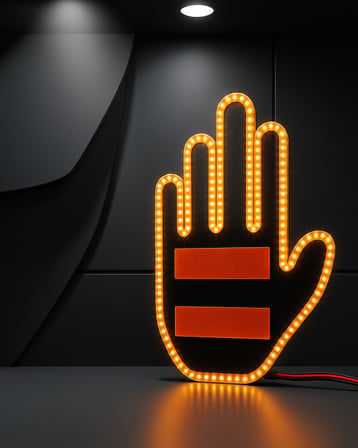 El İşareti Led Işık 176 LED Amber