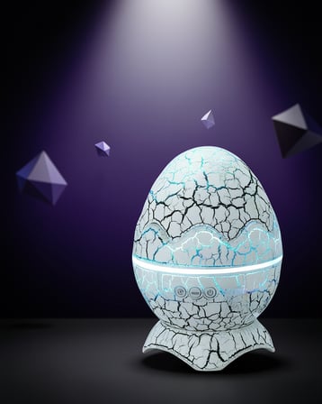 Dinozor Yumurtası Gece Lambası 14 Renk Projeksiyonlu