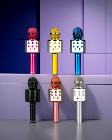 Kablosuz Karaoke Mikrofon USB ve AUX Girişli Yüksek Ses Kalitesi