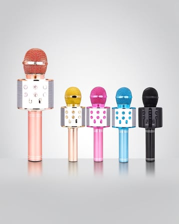 Taşınabilir Bluetooth Karaoke Mikrofon with Hafıza Kart Girişi