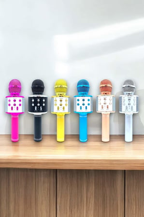 Taşınabilir Bluetooth Karaoke Mikrofon with Hafıza Kart Girişi