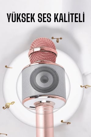 Taşınabilir Bluetooth Karaoke Mikrofon with Hafıza Kart Girişi