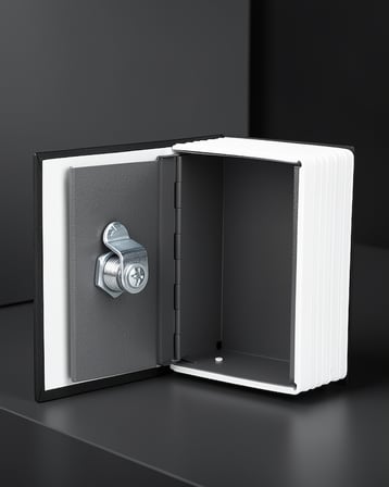 Kitap Görünümlü Kilitli Çelik Mini Kasa 18,5 x 11,5 x 5,6 cm