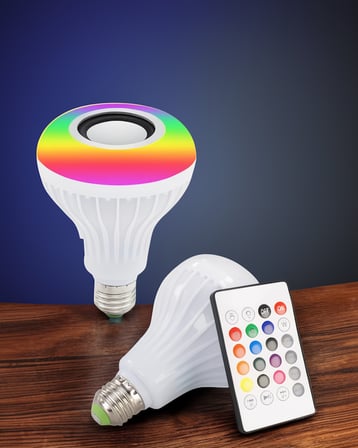 Bluetooth Hoparlör LED Lamba 360° Işık