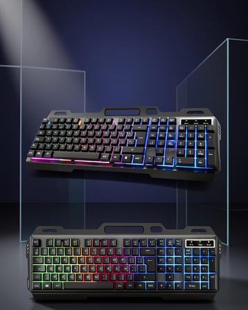 Oyuncu Klavye Seti RGB Işıklı USB Girişli Q Dizilimi