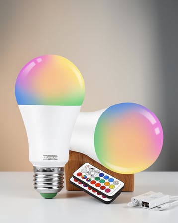 Rgb Led İşık Ampul 15 Watt Renk Değiştirilebilir