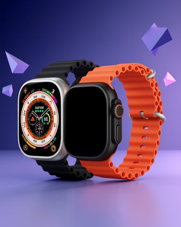 Su ve Toza Dayanıklı 45 mm Akıllı Saat Bildirim ve Çağrı Görüntüleme