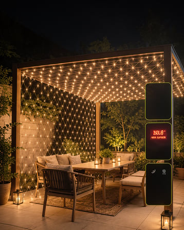 3x3 Metre Ağ LED Işık UCZZ3MAĞLED-1