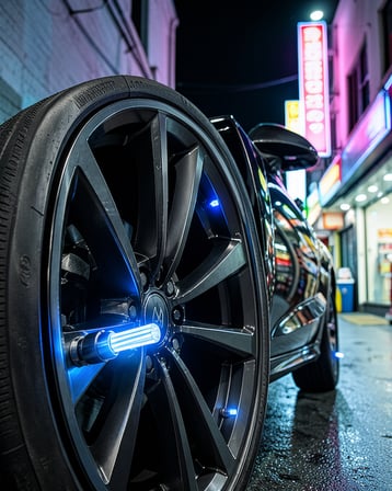 4'lü Araç Sibop LED Işığı Otomatik Açılan Lastik Işığı Seti