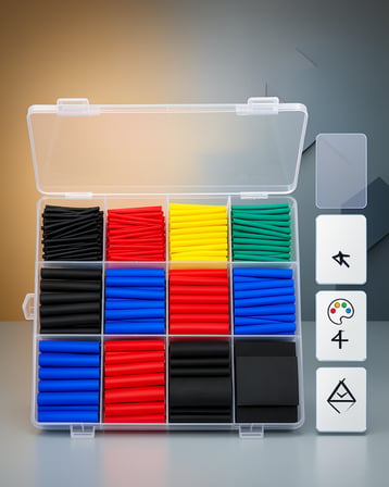 Kablo İzolasyon Makaron Seti 560 Parça 12 Ölçü 5 Renk UCZZ560PARÇAMAKARON-5