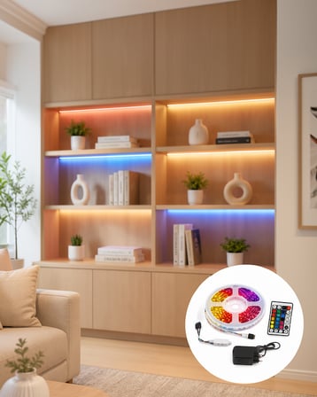 5 metre uzunluğunda RGB LED şerit 2835 SMD UCZZ5MRGBLED-3