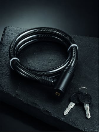 Anahtarlı Çelik Halat Kilidi 12 mm 80 cm PVC Kaplama 2 Anahtarlı