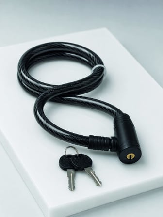 12 mm Çelik Halatlı 80 cm Anahtarlı PVC Kaplamalı Bisiklet Kilidi