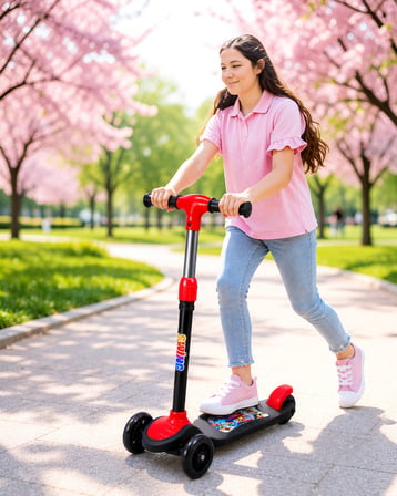 3 Tekerlekli Denge Destekli Ayarlanabilir Gidonlu Çocuk Skuteri UCZZCNSSCOOTER-1