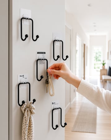 5 Adet Yapışkanlı Duvar Askısı UCZZDLYNLTIKLIYAPISKANLIASKI5-1