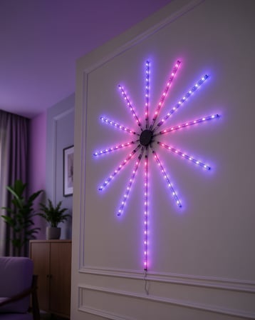 RGB Fireworks LED Duvar Işığı Telefon Kontrollü UCZZDP626IŞIK-4