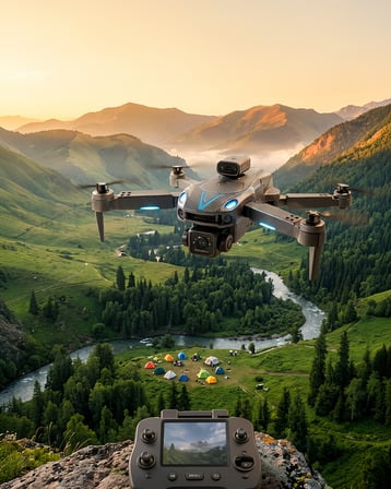 Uzaktan Kumandalı Çift Kameralı Drone 4K
