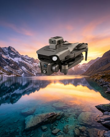Çift Kameralı Katlanabilir Drone GPS Sistemi