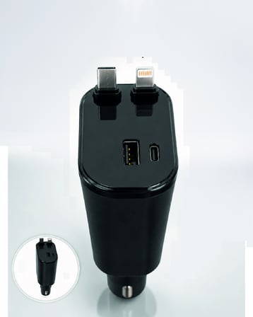 Araç Şarj Cihazı 120W Type-C ve Lightning Çıkışı