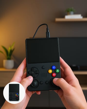 Taşınabilir Retro Oyun Konsolu 64GB Hafızalı Çift Analog Joystick