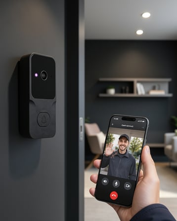 Akıllı Kapı Zili Wi-Fi Bağlantılı Telefon Kontrollü HD