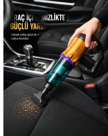 Kablosuz El Süpürgesi Araç ve Ev Temizliği İçin