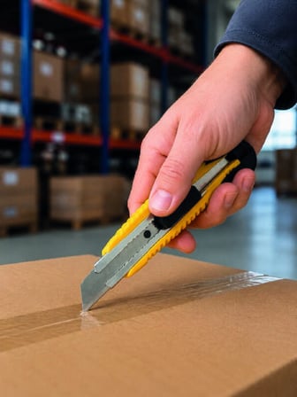 5 Adet Metal Falçata Seti Ergonomik Saplı Çelik Bıçak PVC Kesici